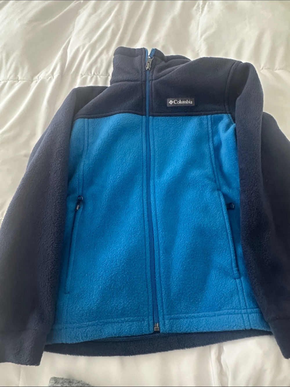 Columbia Kids Blue and Navy Full-Zip Fleece Jacket